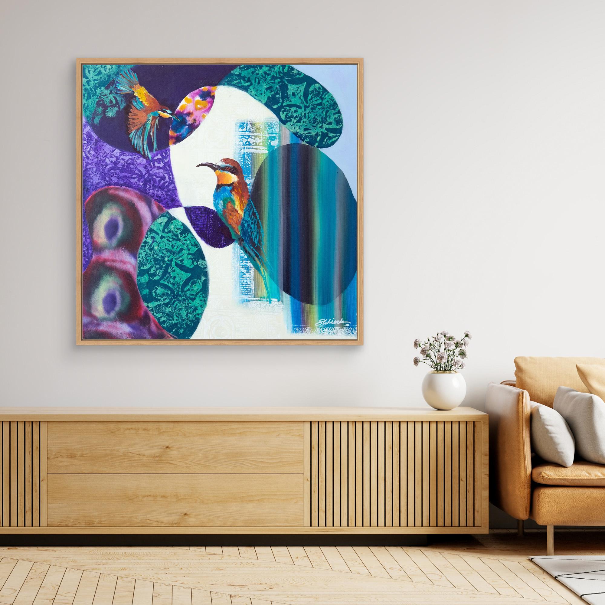 Bird Songs - The European Bee Eater. By Stefanie Wierda. Acrylic and Oil