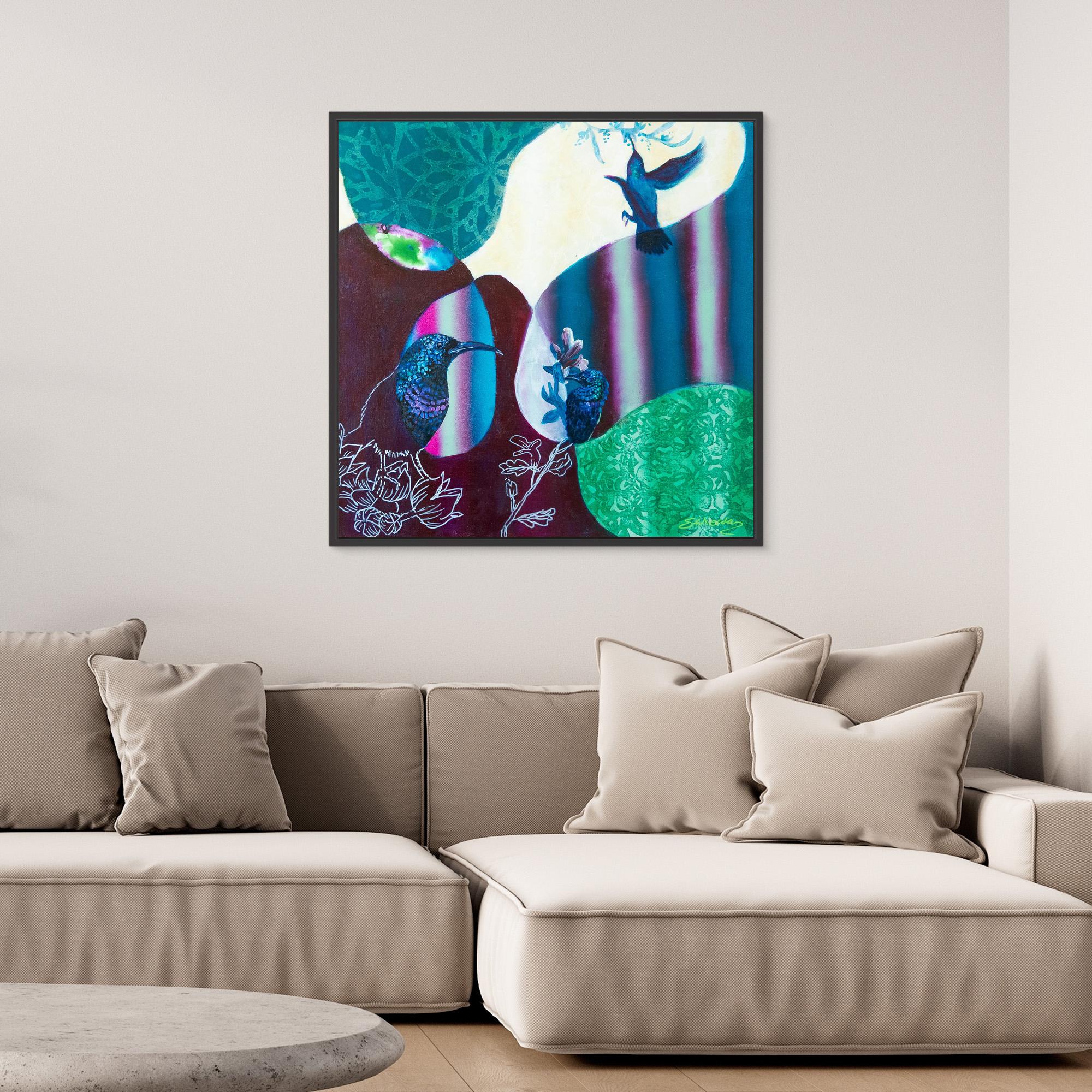 Bird Songs - The Palestine Sun Birds. By Stefanie Wierda. Acrylic and Oil